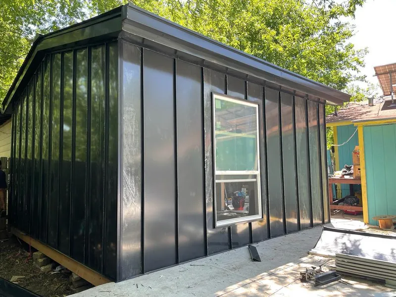 Black standing seam metal wall panels for Metal Roof Installation in Monmouth